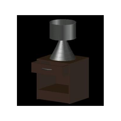3d lampara y mesa