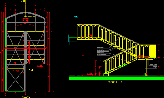 due rampe di scale
