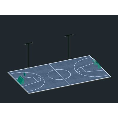 Cancha deportiva de hormigon armado