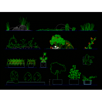 Modelo cad de Vegetacion