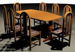 Sala da pranzo con 8 sedie