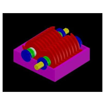 Trituradora doble eje (pet) 3d