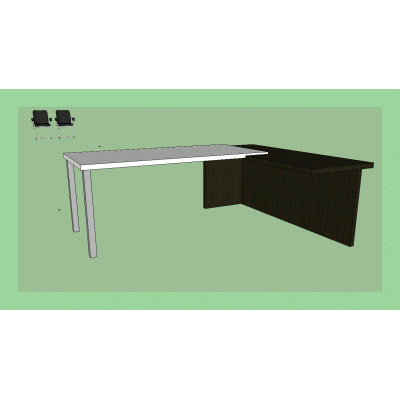 Mesa de escritorio 3d