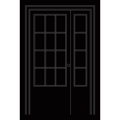 Diseno de Puerta con Paneles de Vidrio
