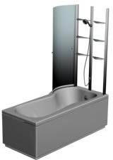 bathtub with shower 3d