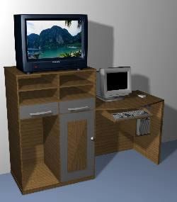 Computer- und TV-Schrank