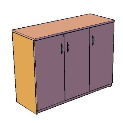 Fueble credenza de tres puertas