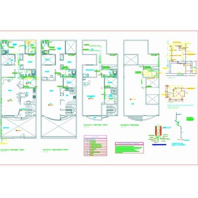 Plano Completo de Vivienda Multifamiliar