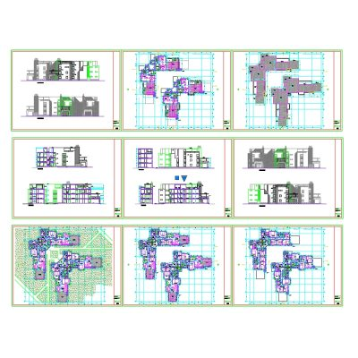 Edificio Residencial Moderno DWG