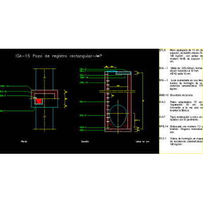 Pozo registro rectangular
