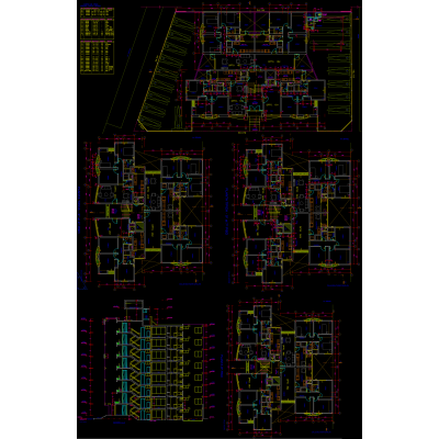 Planos de Distribución de Edificio Residencial