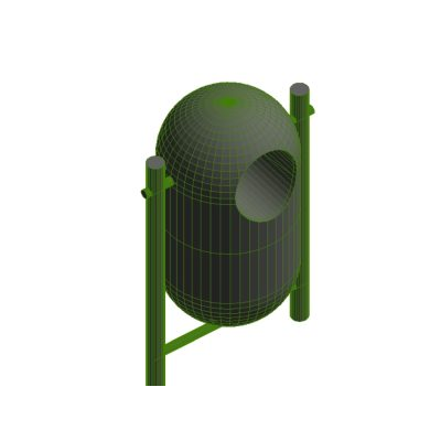Tacho basculante de fibra de vidrio