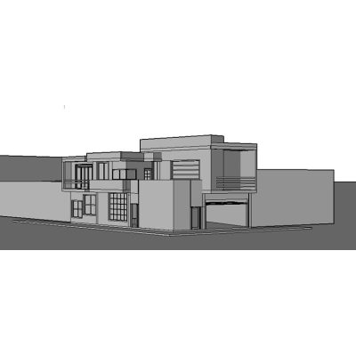 Casa y comedor asistencial 3d