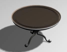 table circulaire 3d