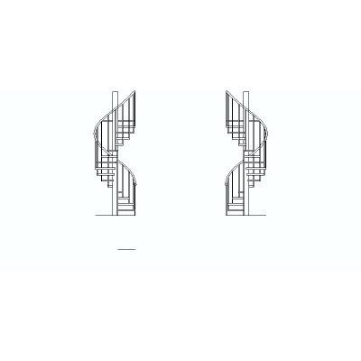 Escalera Caracol Alzado, Mod. 2