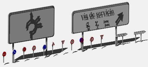 traffic signs in 3d