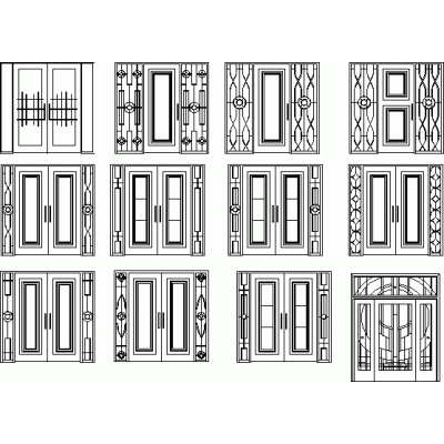 Puertas Dobles con motivos artísticos