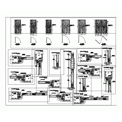 Plano de Detalles Constructivos de Puertas de Madera