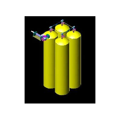 Tanques de gas natural 3d