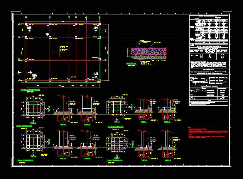 Anclajes En Cimentacion En DWG | Librería CAD