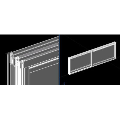 Ventana corrediza 3d