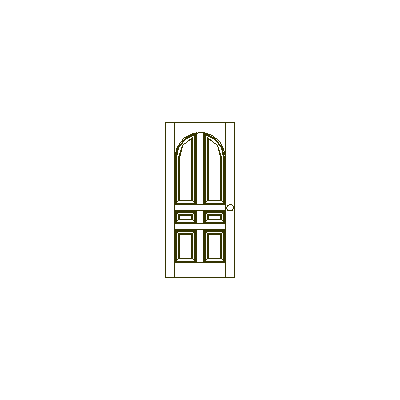 Puerta de 6 tableros con 1/2 punto interno