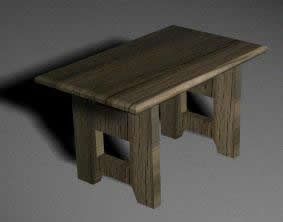 tavolo in legno 3d