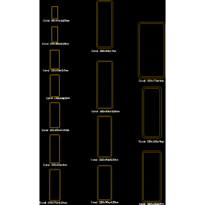 Tubos estructurales conduven eco seccion rectangular