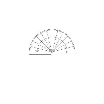 Escalera De Planta Semicircular Con 13 Contrahuellas