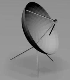 antena parabólica 3d
