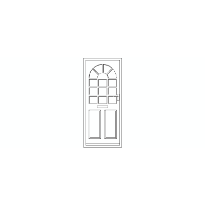 Puerta Cristalera En Alzado, Modelo 02