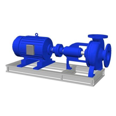 Bomba horizontal - riego 3d