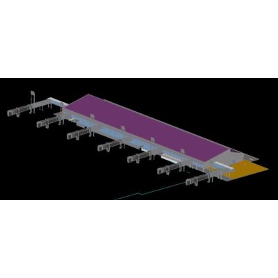 Edificio terminal 3d - aeropuerto