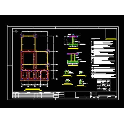 Plano estructurales de una cimentacion