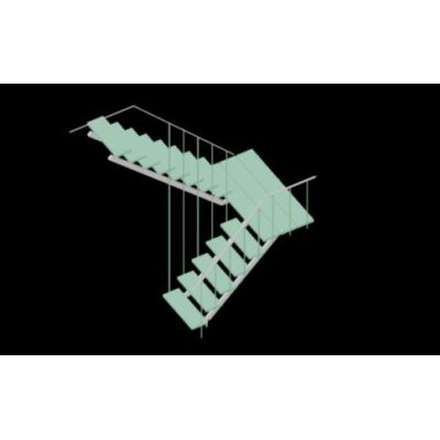 Detalle escalera 3d