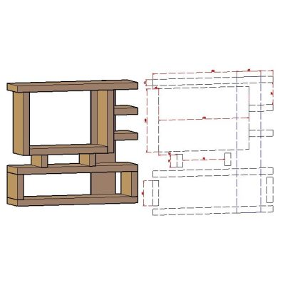 Mueble para pantalla