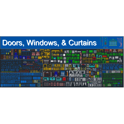 Colección de Puertas, Ventanas y Cortinas