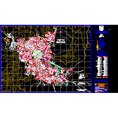 Plano de la cd. de tepic; nayarit mexico