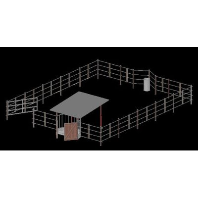 Corraleta para caballo 3d