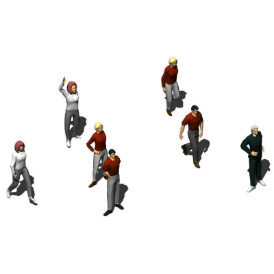 Bloques de personas en 3d