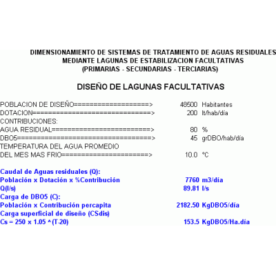 Planilla de calculo laguna-diseno