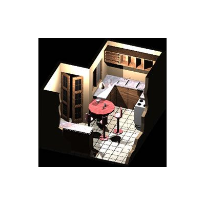 Cocina comedor 3d