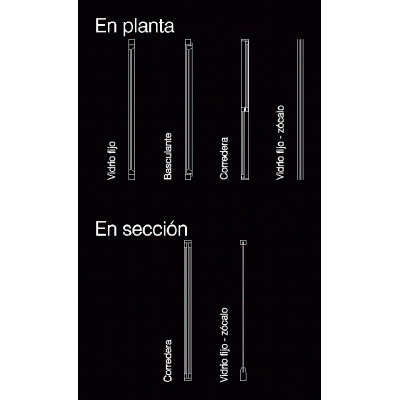 Bloques dinamicos de ventanas en aluminio