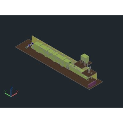 Sistema de tuberías de planta industrial 3d