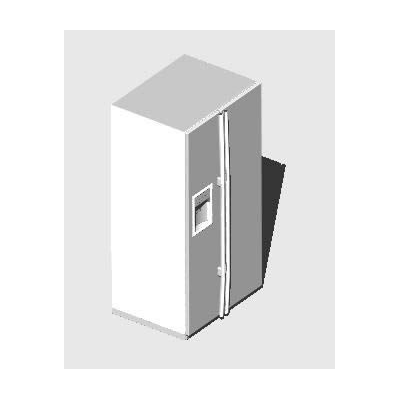 Refrigerator 73x98x175 3d