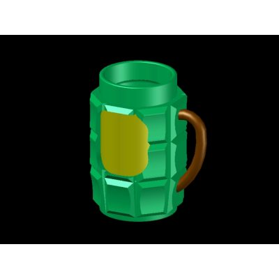 Jarra de cerveza realizada en  autocad 2016