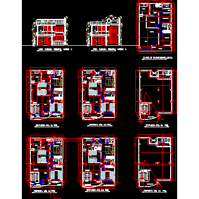 Vivienda bifamiliar de tres pisos