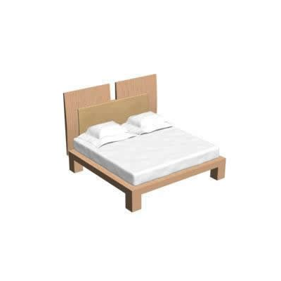 Cama Doble Minimalista en Madera