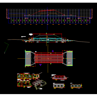 Alcantarilla transversal tubular triple