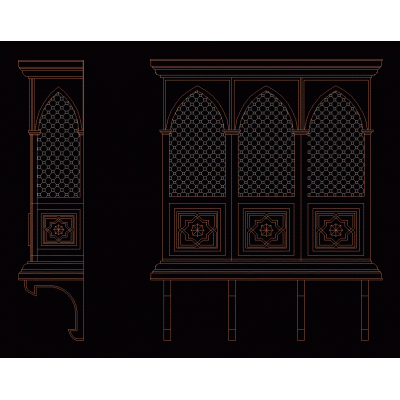 Wooden Mashrabiya – Islamic Lattice Window